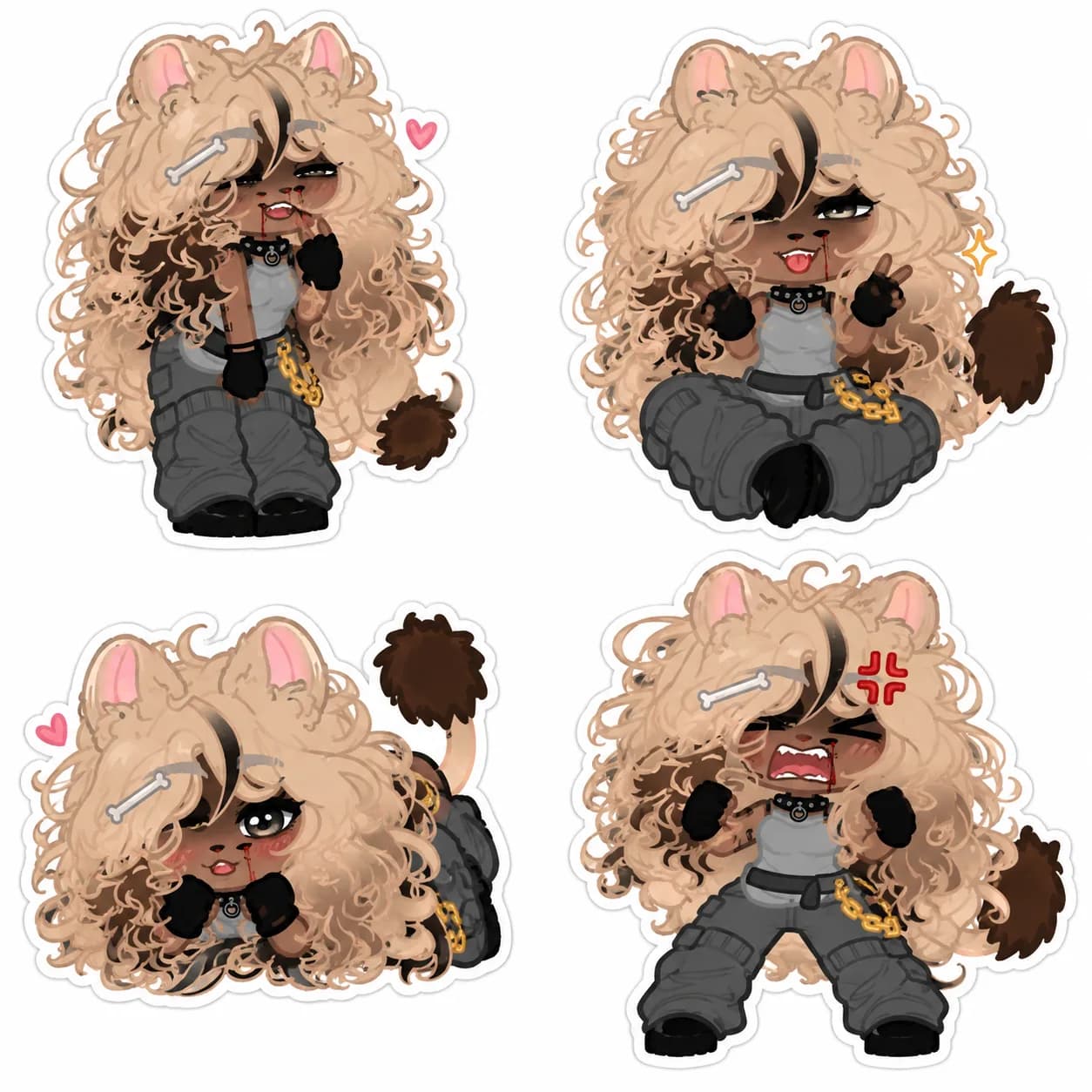 Curly-haired chibi