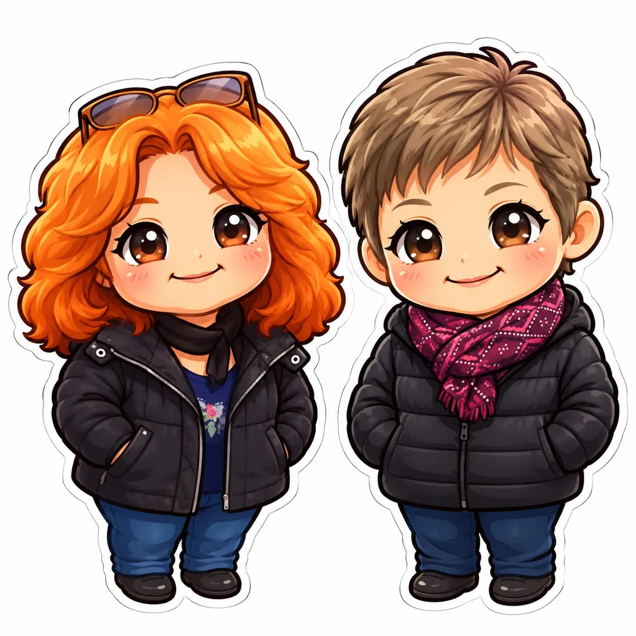 Winter chibi couple