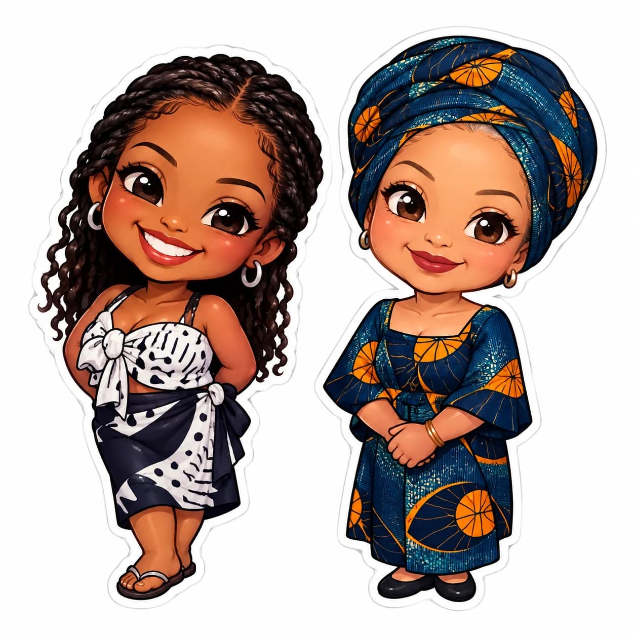 Stylish chibi duo