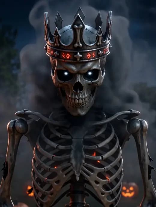 Halloween AI effect: Skeleton King