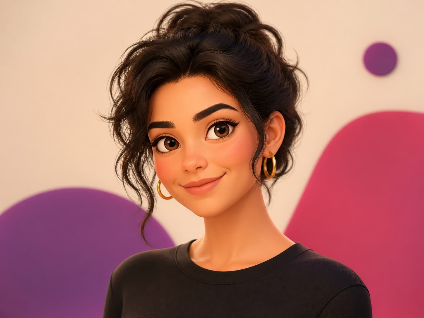 Photo transformed into a polished 3D cartoon portrait