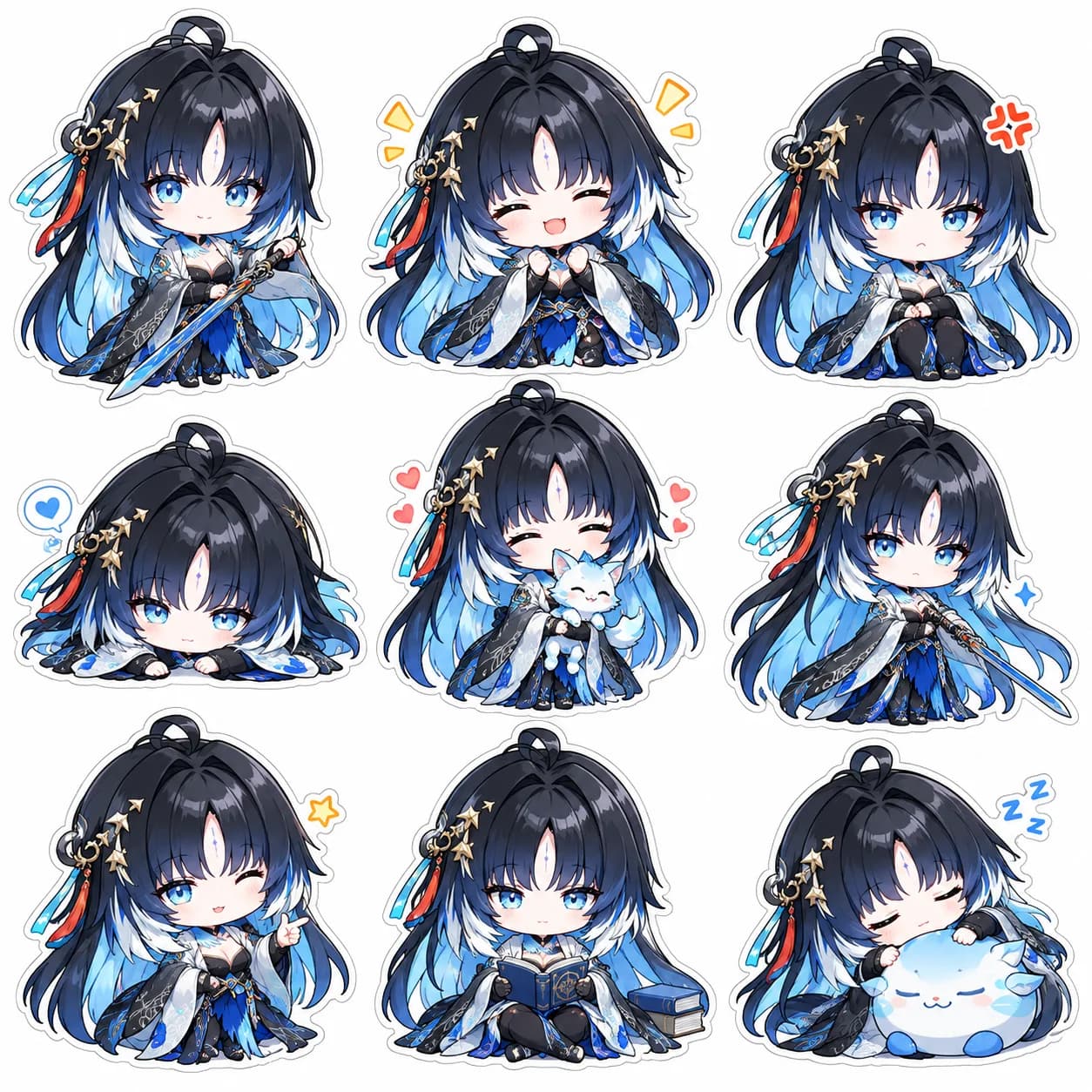 Blue anime character