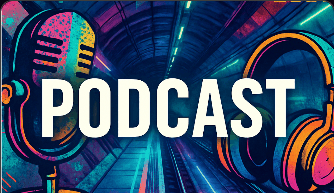 AI Podcast Cover Generator example showing bold square cover design, memorable focal imagery, and strong thumbnail contrast
