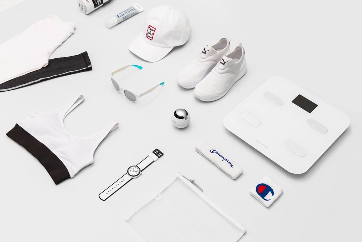 Fashion and accessories flat lay used as an illustrative visible-watermark cleanup review reference