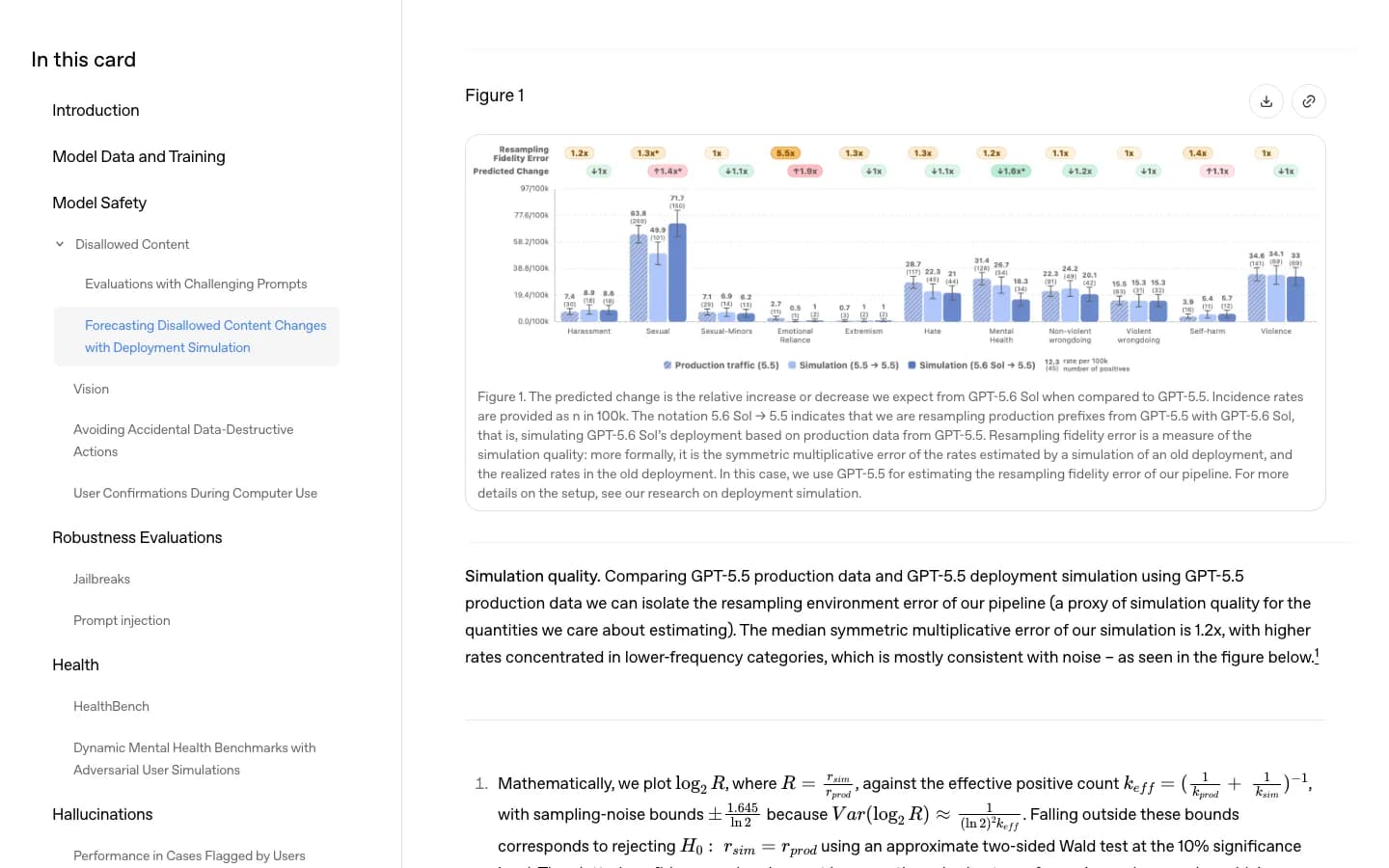OpenAI GPT-5.6 deployment simulation figure from the official system card